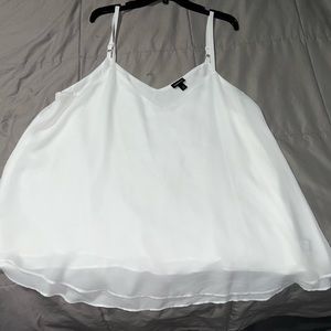 White flowing tank top from torrid. Size 20.